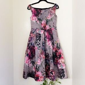 Bardot Fit & Flare Floral Abstract Dress Like New